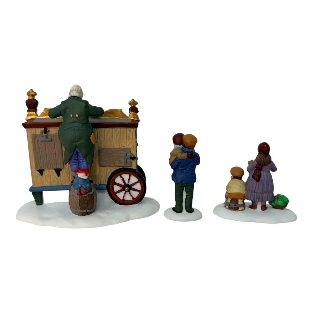 Dept 56 Heritage Village The Old Puppeteer Porcelain Multicolor 3pc Puppet Show